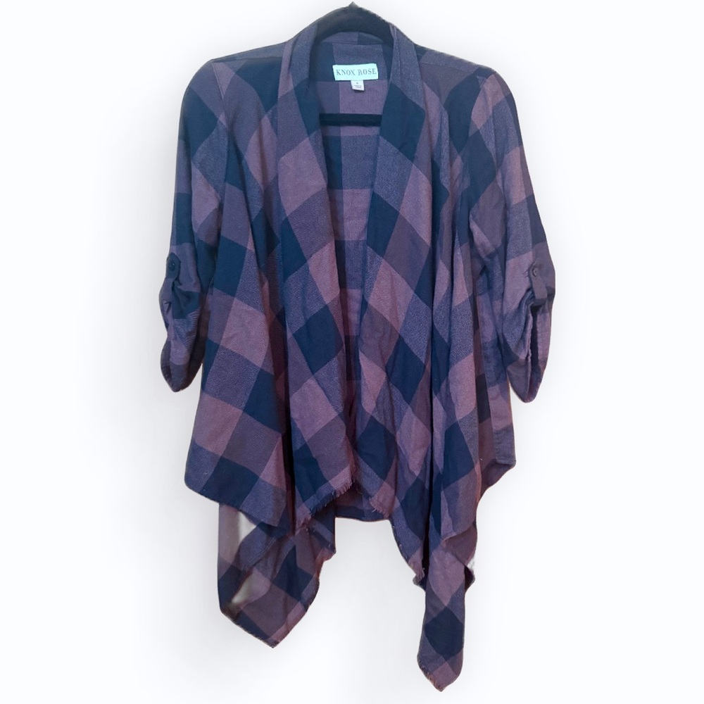 Knox Rose Buffalo Check Sweater Size Small